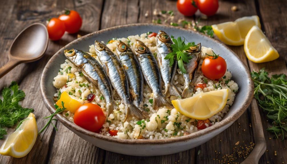 arroz de coliflor sardinas