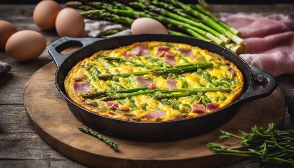 asparagus and ham frittata