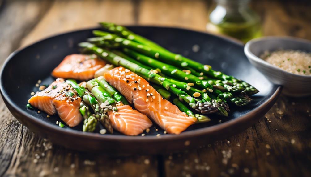 asparagus and salmon stir fry