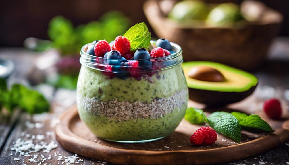 avocado coconut chia pudding