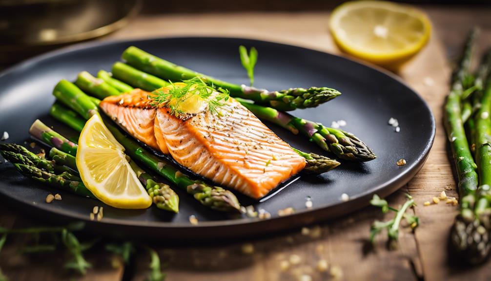 baked salmon with asparagus