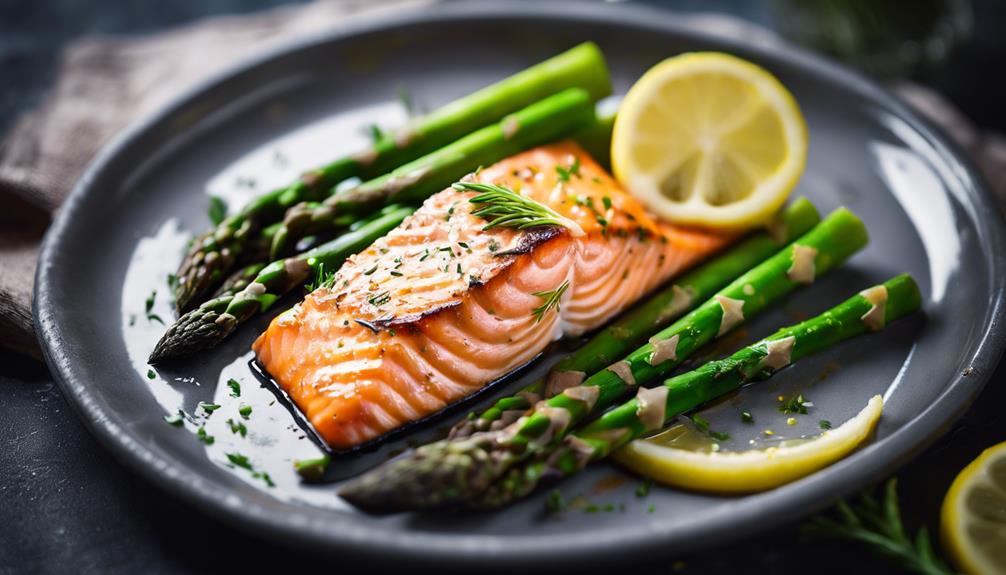 baked salmon with asparagus