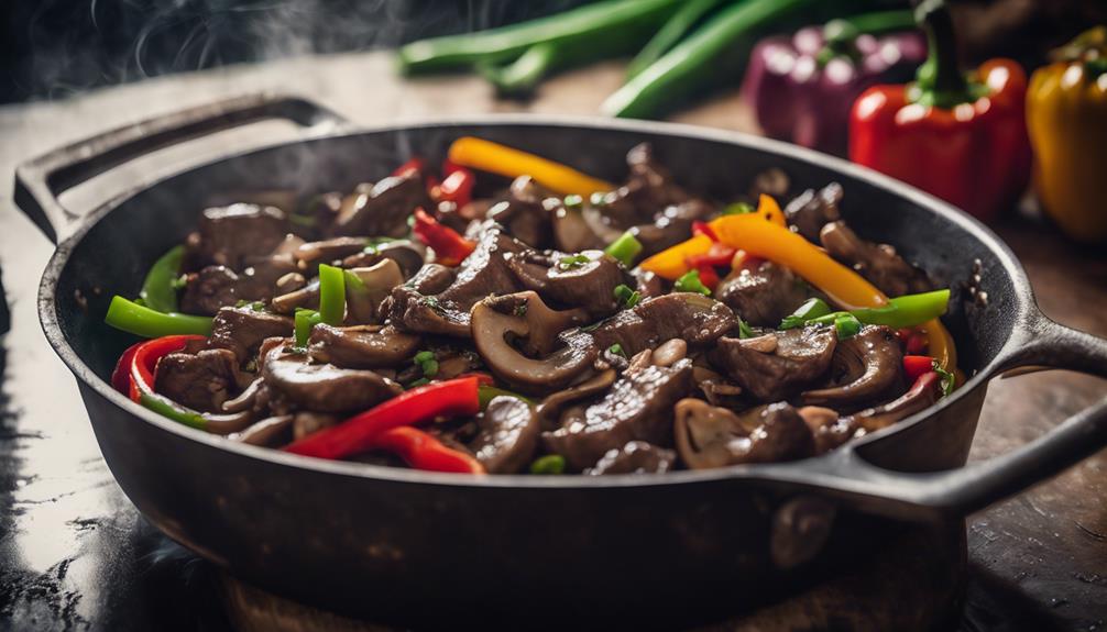 beef and mushroom stir fry