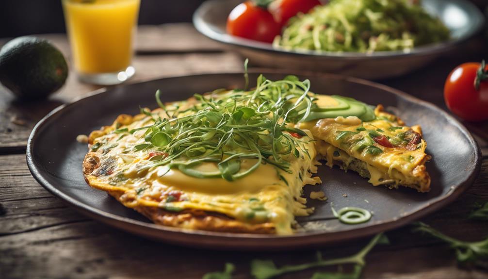 broccoli cheese keto omelette