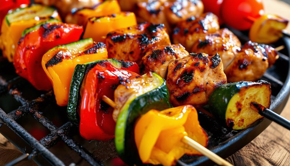 brochetas de pollo bbq