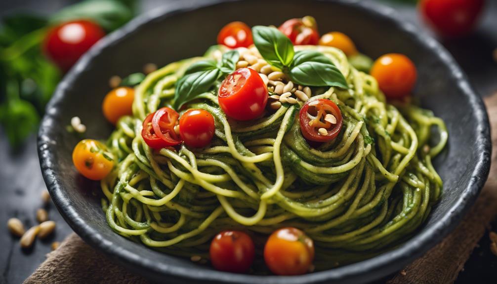 calabac n fideos with pesto