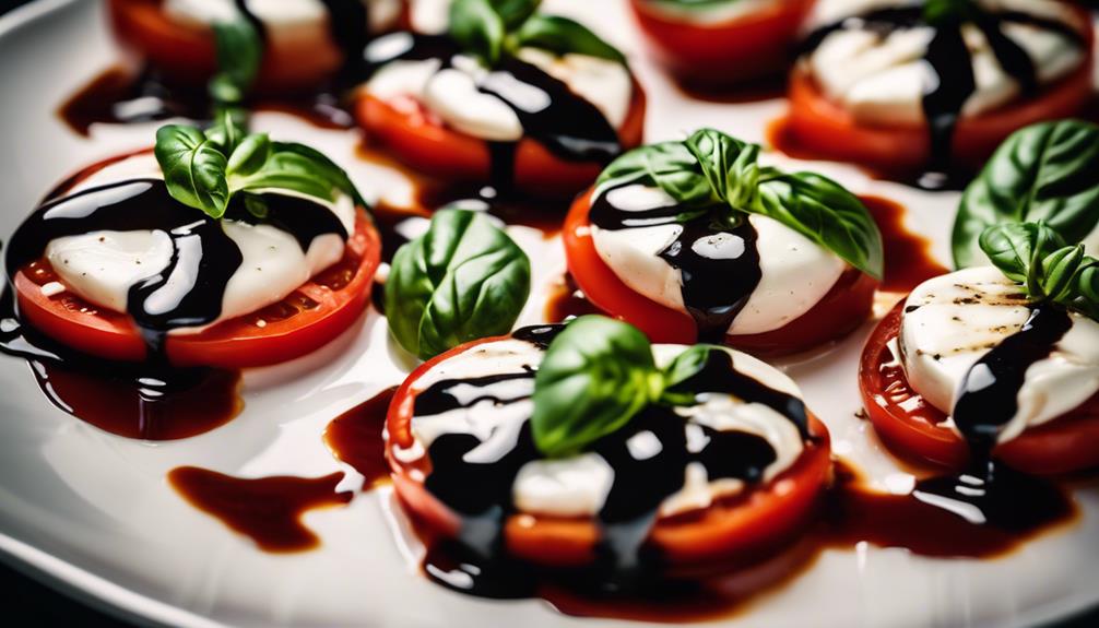 caprese salad with glaze