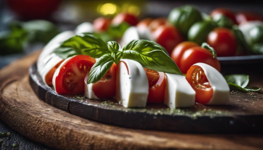 caprese salad with pesto