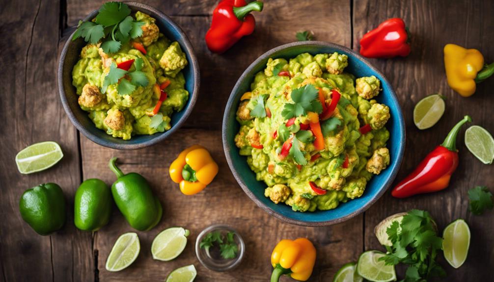 cauliflower bites with guacamole