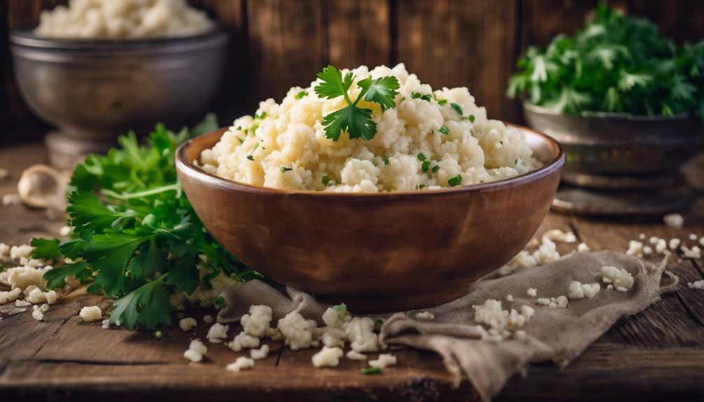 cauliflower keto cheese rice