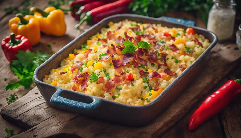 cauliflower rice cheese bake