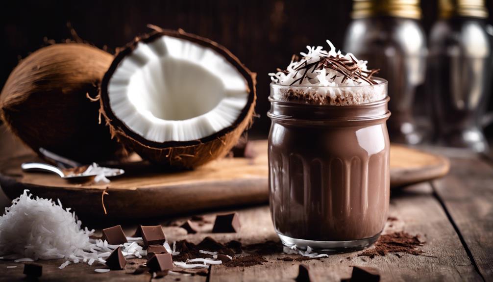 cocnout chocolate keto smoothie recipe