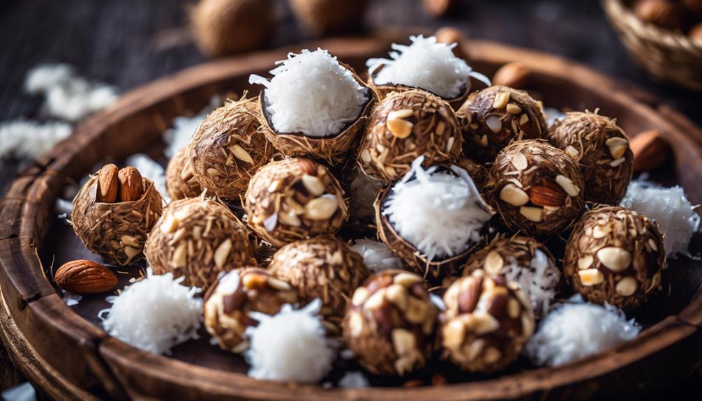 coco and nut bites