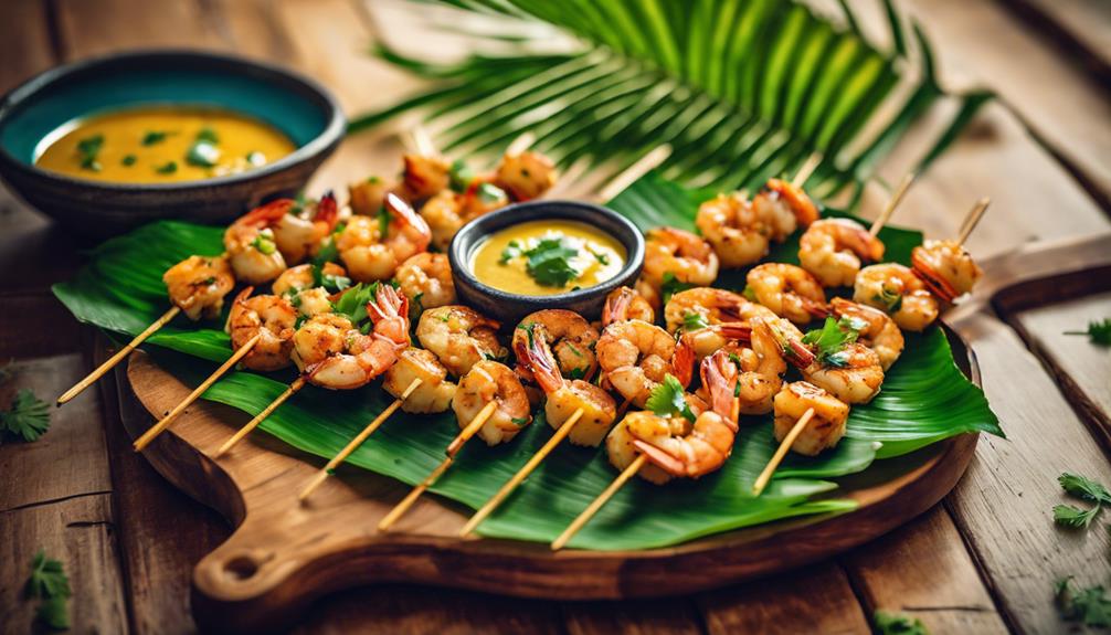 coconut curry shrimp skewers