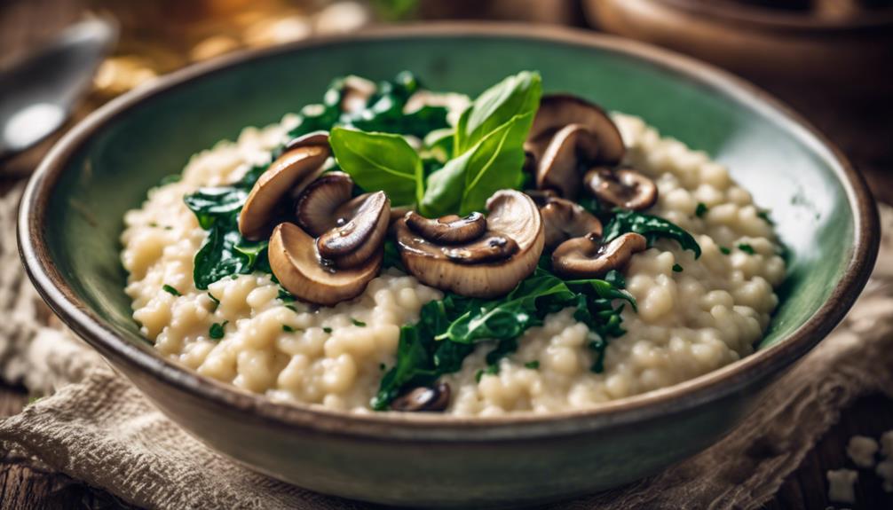 creamy mushroom cauliflower risotto