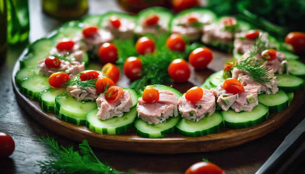 cucumber and tuna bites