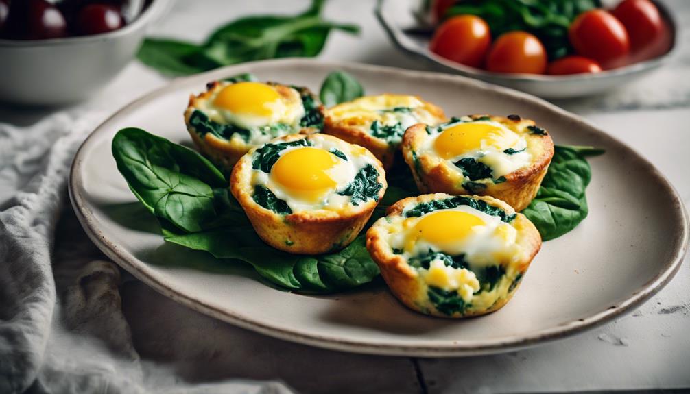 egg spinach cheese muffins