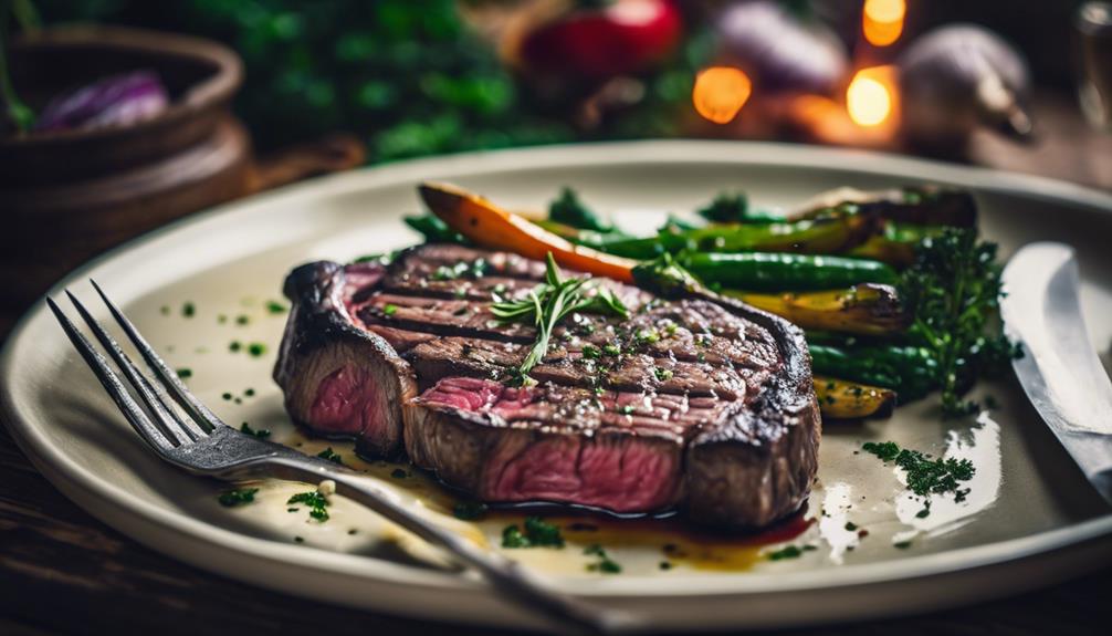 elk chops with garlic