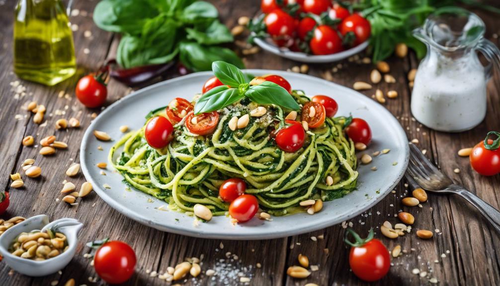 fideos calabac n con pesto