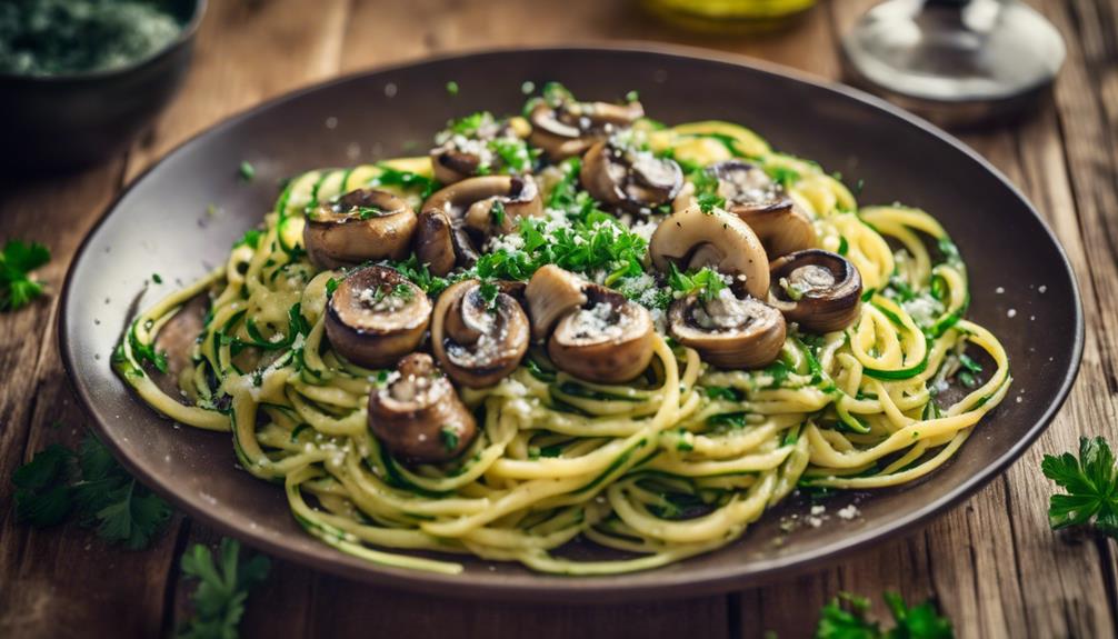 garlic butter mushroom pasta