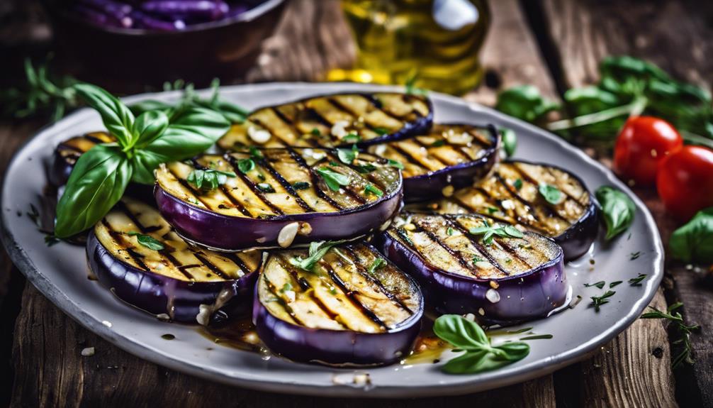 grilled eggplant with herbs