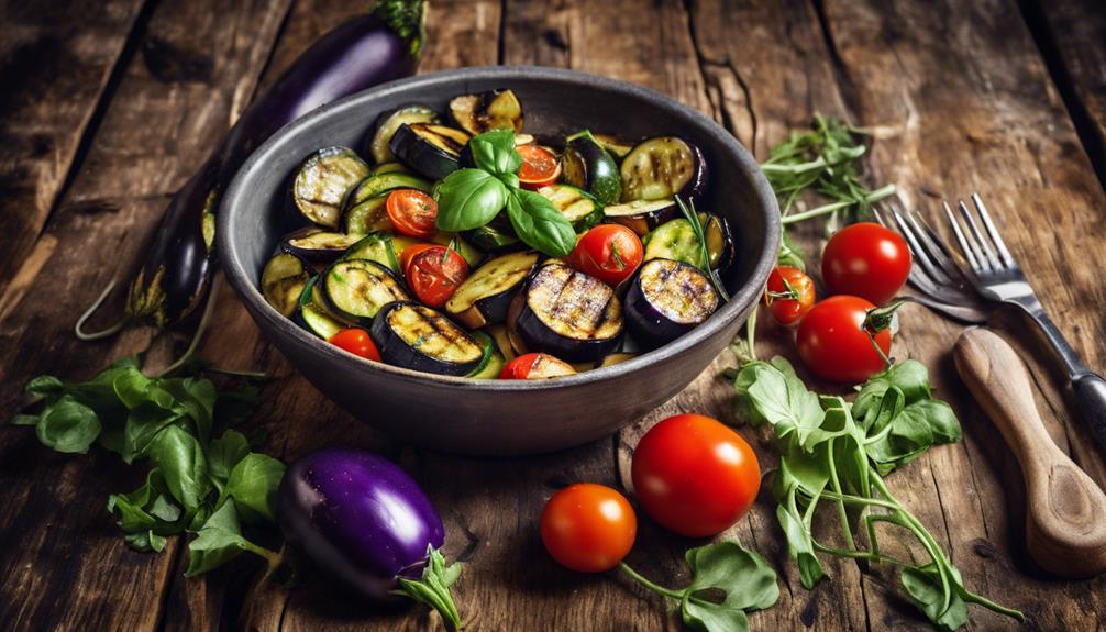 grilled eggplant zucchini salad