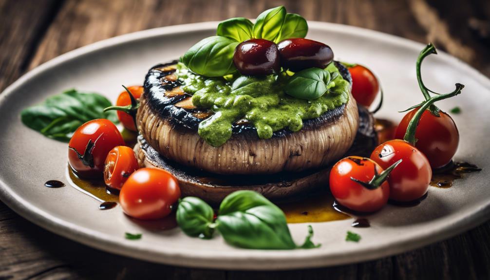 grilled portobello mushrooms pesto