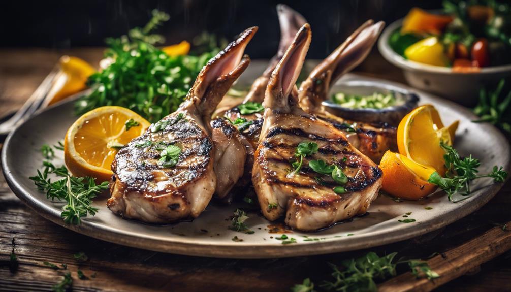 grilled rabbit chops recipe