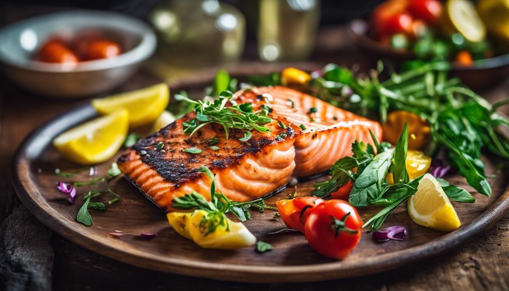 grilled salmon with herbs