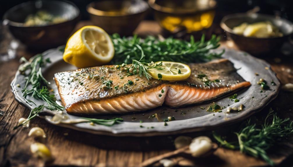 grilled trout with garlic