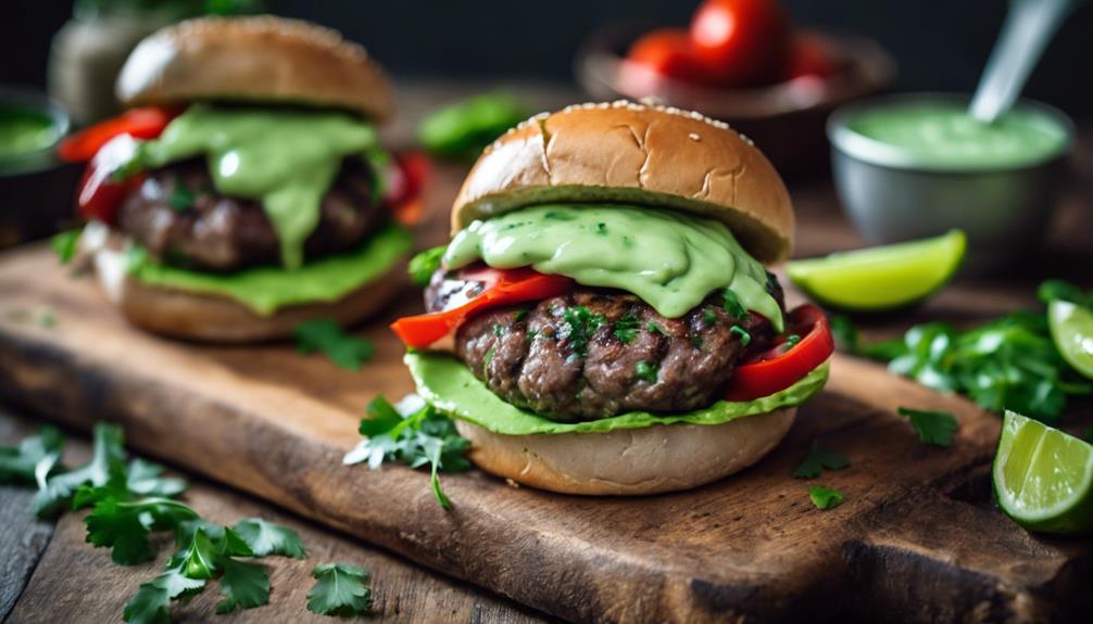 keto avocado beef burgers