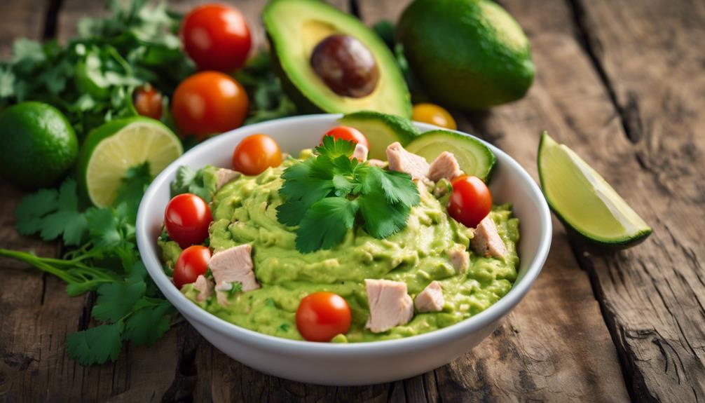 keto chicken guacamole salad