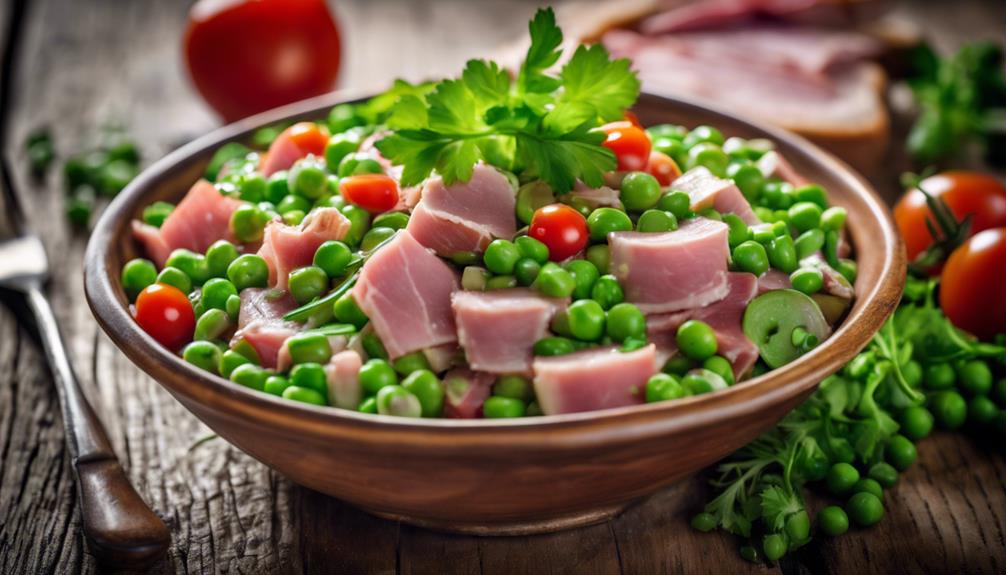 keto ham pea salad