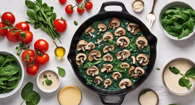 keto mushroom spinach recipes