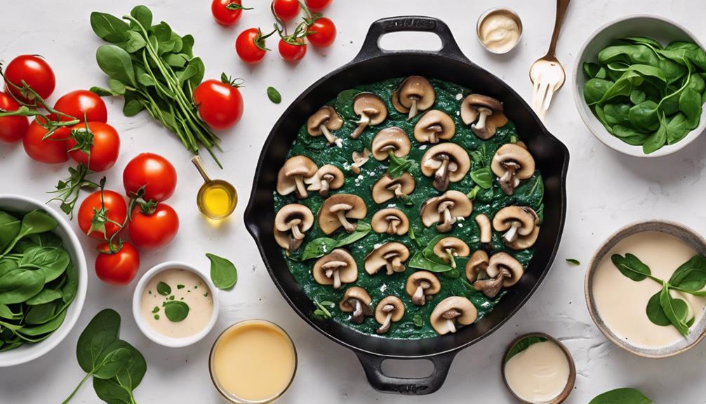 keto mushroom spinach recipes