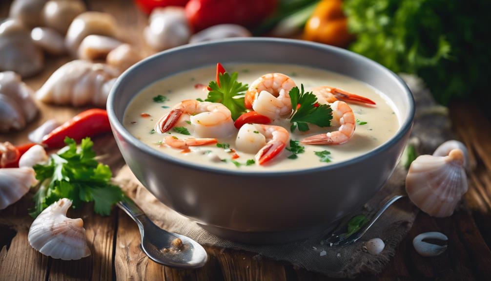 keto seafood cream soup