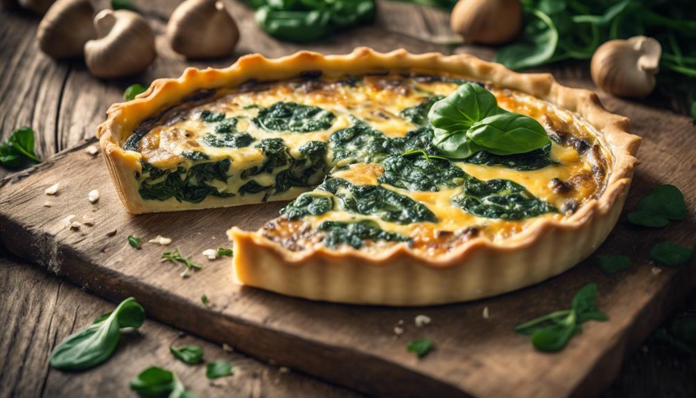 keto spinach mushroom quiche