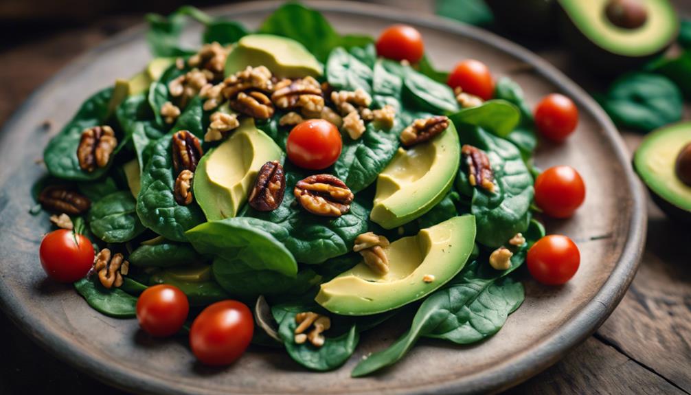 keto spinach salad recipe