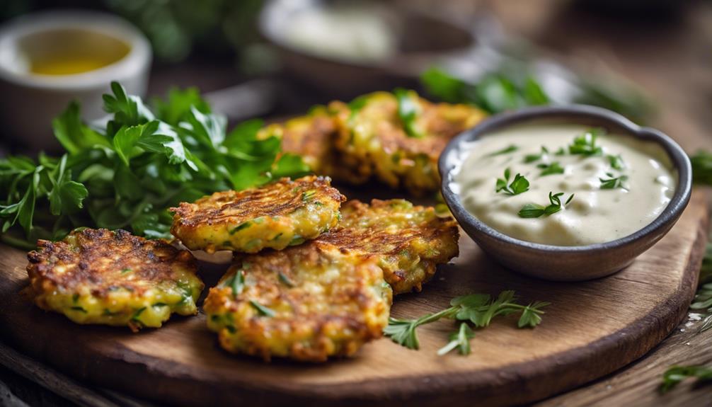 keto zucchini cheese fritters