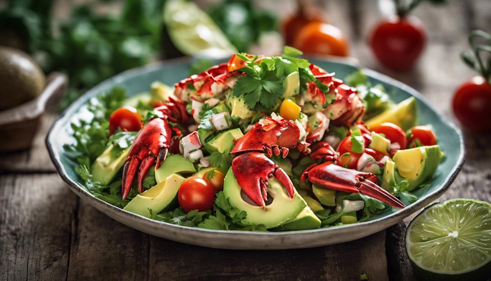 lobster salad with avocado