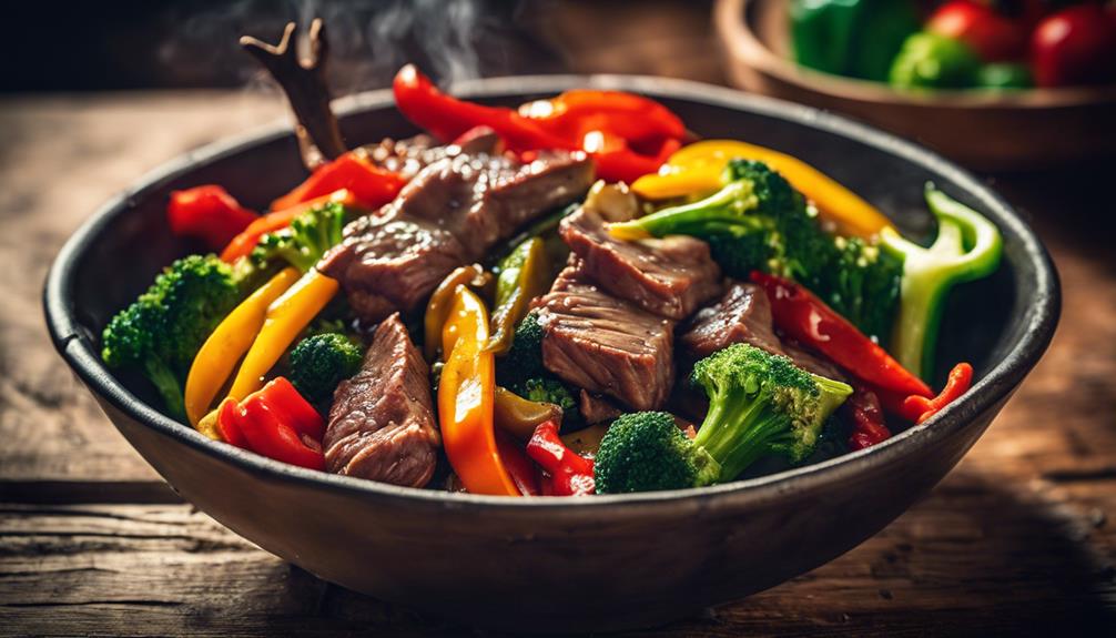 low carb elk meat stir fry