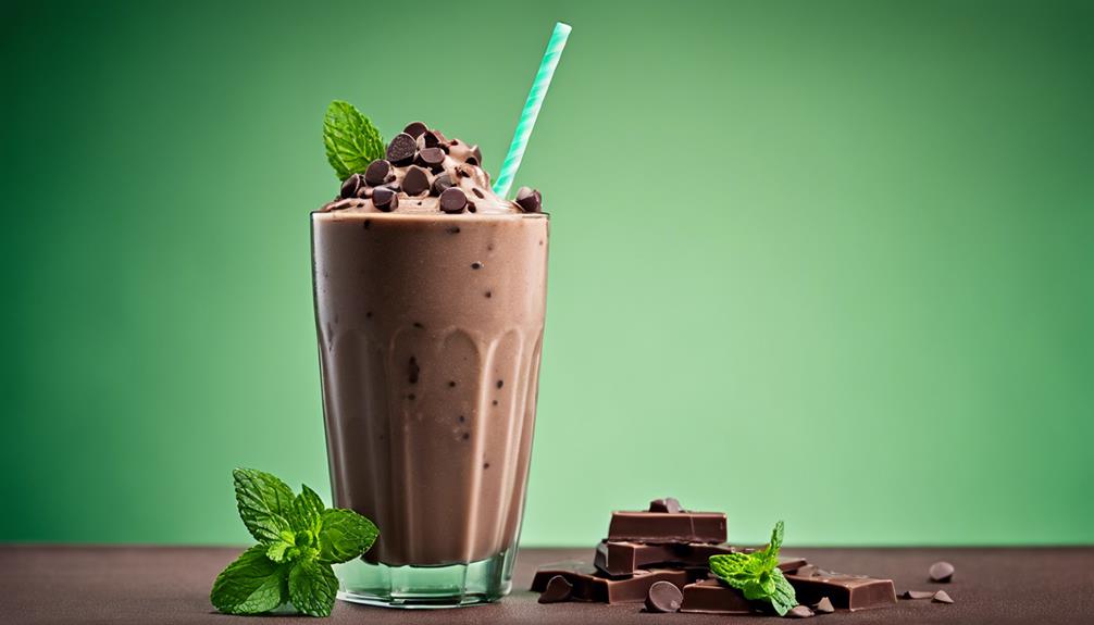 protein shake with mint