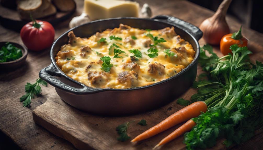 rabbit casserole with cheese