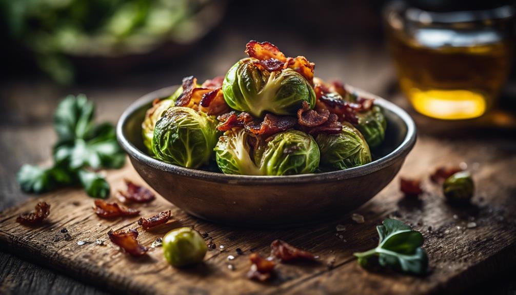 roasted broccoli with bacon