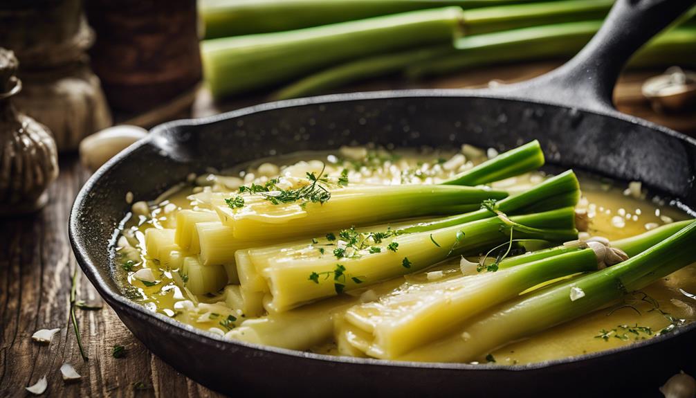 sauteed leeks with garlic