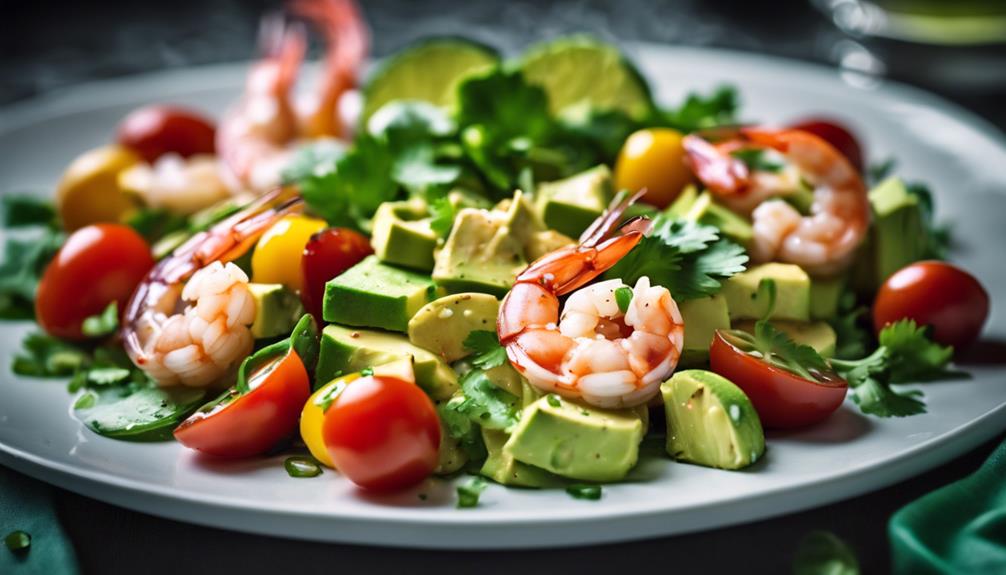 shrimp avocado cilantro salad