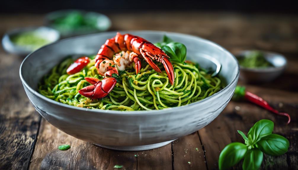 spicy lobster noodle salad