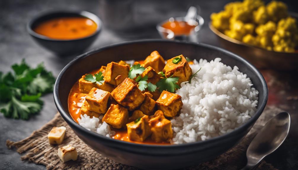 spicy tofu and cauliflower