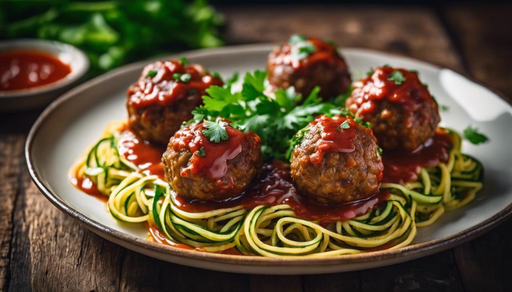 spicy zucchini noodle dish