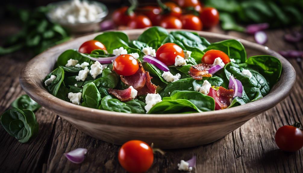 spinach salad with bacon